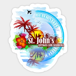 St. John's Antigua Sticker